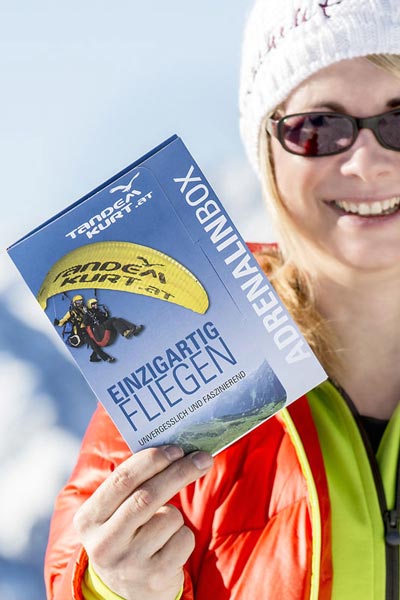 Experience voucher voor een paragliding Tandemsprong in het Montafon